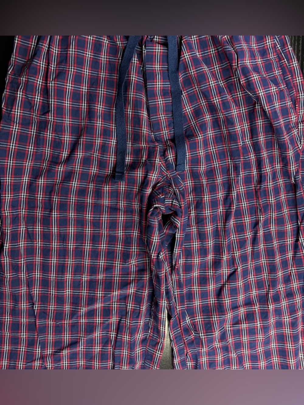 Nordstrom Men's Navy and Red Plaid pijama
